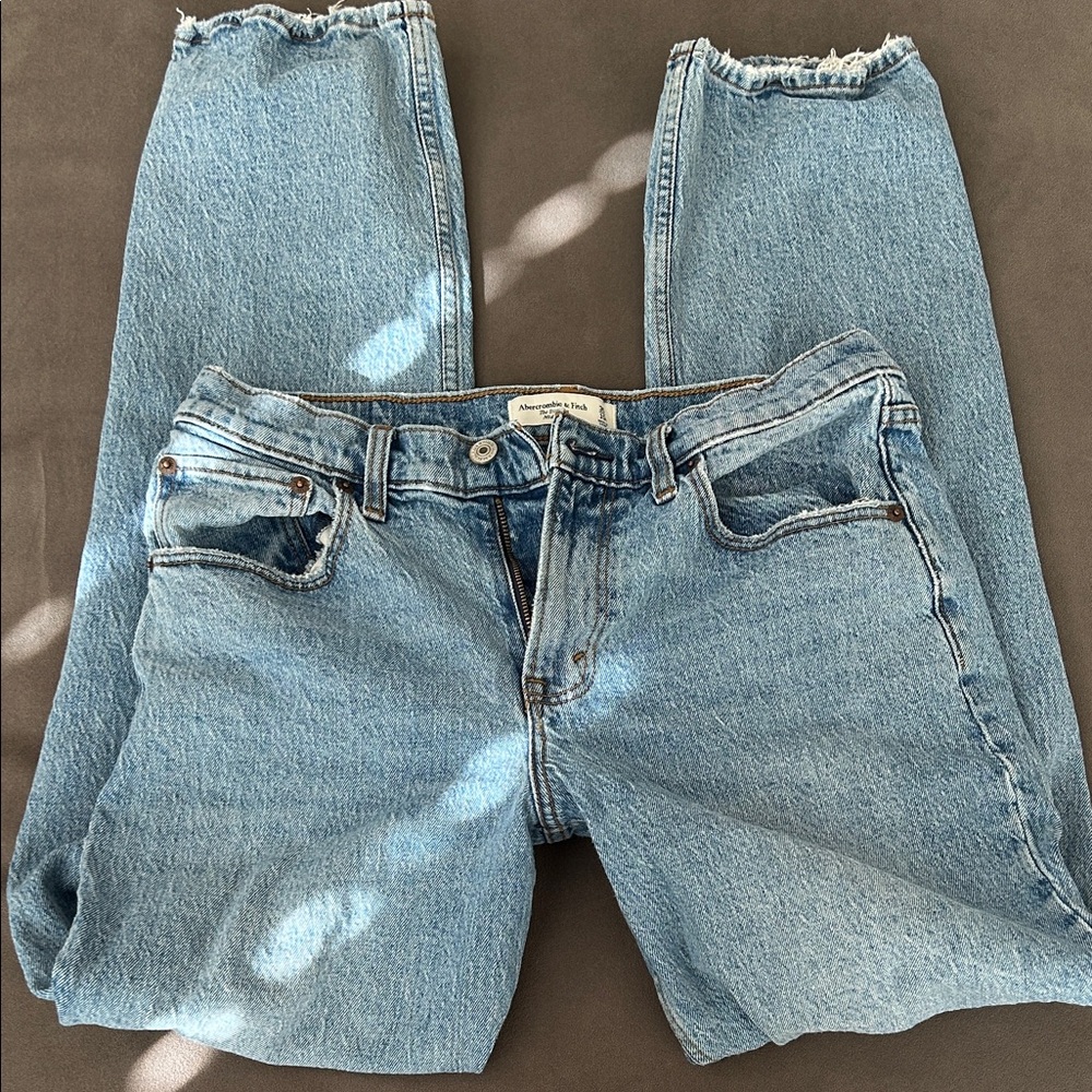 Abercrombie and Fitch The Straight Mid Rise Jeans